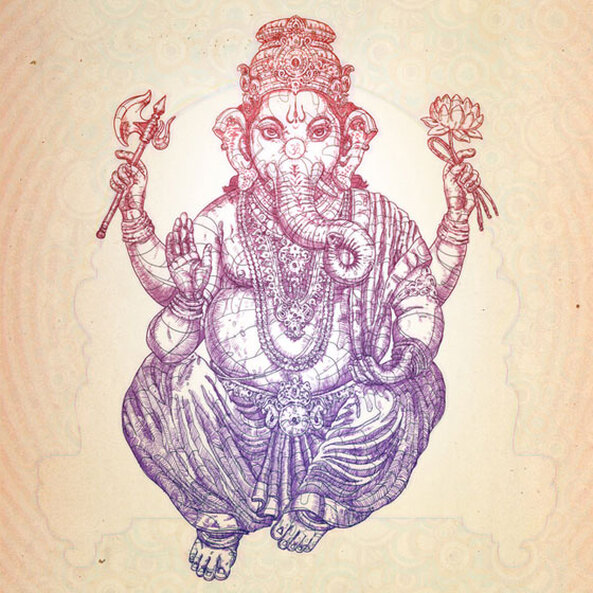 Vibrant and Multicolored Image of Lord Ganesha, the Remover of Obstacles